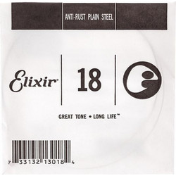 Elixir Strings Anti-Rust Χορδή Ηλεκτρικής Κιθάρας Plain Steel 18"