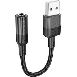 Hoco Μετατροπέας Ήχου με 3.5mm Jack Female σε Usb-A Male LS37