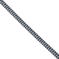 77613 Στρογγυλό Υφασμάτινο Καλώδιο 1m 2 x 0.75mm Dublo Άσπρο Μαύρο