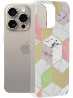 Techsuit Marble Series Θήκη Back Cover Purple Hex (iPhone 15 Pro Max)