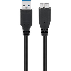 GOOBAY καλώδιο USB 3.0 σε micro Τype B 95734, 5 Gbit/s, 0.5m, μαύρο