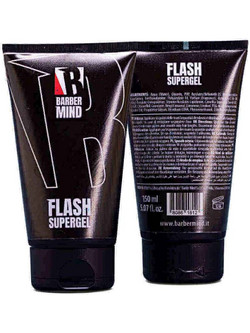 Barber Mind Flash Super Gel Μαλλιών Ανδρικό για Wet Look Δυνατό Κράτημα 150ml