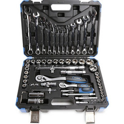HYUNDAI Σετ Κασετίνα Καρυδάκια με Καστάνια 1/4" + 1/2" και Γερμανοπολύγωνα 59656 61 τεμάχιων