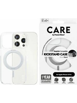 PanzerGlass CARE by Kickstand Case MagSafe for iPhone 15 Pro - silver - (PAN000736-0)