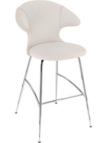 Σκαμπό Μπάρ Time Flies 590-02C5912-2 51x56x112cm White-Chrome Umage