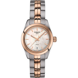 Tissot PR 100 Γυναικείο Ρολόι με Ασημί Ροζ Χρυσό Μεταλλικό Μπρασελέ T101.010.22.111.01