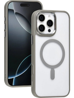 TUNIQ iPhone 16 Pro Max Back cover case - Magsafe - Silicone - Grey