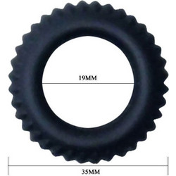 Baile Titan Cock Ring Ελαστικό Δαχτυλίδι Πέους Σιλικόνης 1.9cm Μαύρο