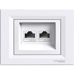 Πρίζα δικτύου διπλή RJ-45 Cat-6 U/UTP λευκή ΕΡΗ4800121