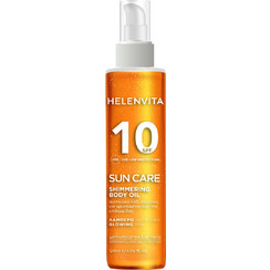 Helenvita Sun Shimmering Αδιάβροχο Λάδι Μαυρίσματος Σώματος SPF10 120ml