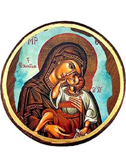 ΞΥΛΙΝΗ ΕΙΚΟΝΑ ΠΑΝΑΓΙΑ & ΙΗΣΟΥΣ ΧΡΙΣΤΟΣ ΣΤ2 17cm