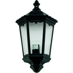 ΦΑΝΑΡΙ ΜΙΣΟ ΑΛΟΥΜΙΝΙΟΥ 381 ΜΑΥΡΟ, 43,5CM X 26CM, CE,IP44,E27 - 113031