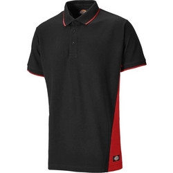 DICKIES ΜΠΛΟΥΖΑ POLO TWO TONE ΜΑΥΡΟ-ΚΟΚΚΙΝΟ
