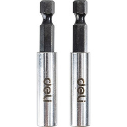 DELI σετ αντάπτορες μύτης κατσαβιδιού DL106002 για δραπανοκατσάβιδο, εξάγωνη υποδοχή, 60mm, 2τμχ