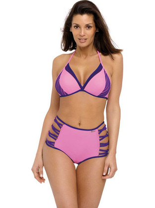 Marko Bikini Set Τριγωνάκι Ψηλόμεσο Ροζ M-551-128616
