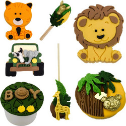 Θεματικό Πακέτο Γλυκών Safari - 50τμχ. (Μπισκότα - Cupcakes - Cakesickles - Cake Pops - Donuts)