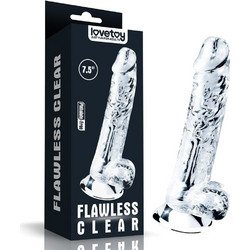 Lovetoy Flawless Ρεαλιστικό Dildo με Βεντούζα 19cm Clear