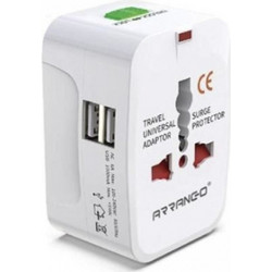 Ταξιδιωτικός Αντάπτορας Πρίζας 6A Universal Travel Adaptor ARRANGO