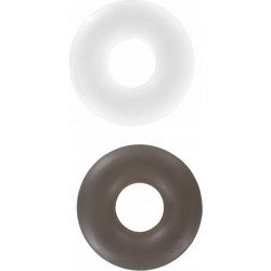 ToyJoy Stud Cock Rings & Σετ Ελαστικά Δαχτυλίδια Πέους Σιλικόνης 4cm Μαύρα Λευκά