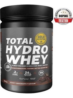 Gold Nutrition Total Hydro Whey Chocolate Πρωτεΐνη Ορού Γάλακτος Γράμμωσης 900gr