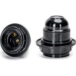 Ντουί Λαμπτήρα E27 4A 250V - Bakelite, Μαύρο