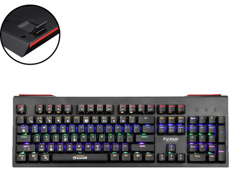 Marvo KG959G Μηχανικό Gaming Πληκτρολόγιο με Outemu Blue Διακόπτες RGB Black