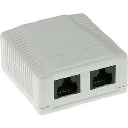 Πρίζα ACT FA6002 αυτοκόλλητη επιτοίχια 2xRJ45 UTP Cat6 FA6002
