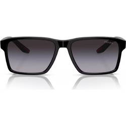Prada PS06YS 1AB09U Ανδρικά Γυαλιά Ηλίου Τετράγωνα Κοκάλινα Μαύρα με Μαύρο Degradee Φακό