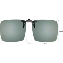 Sunglasses CLIP ON ΓΙΑ ΚΟΚΑΛΙΝΟ ΚΑΙ ΜΕΤΑΛΛΙΚΟ ΣΚΕΛΕΤΟ 12737/G15/66