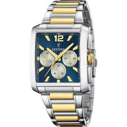 Festina Ανδρικό Ρολόι Χρονογράφος με Χρυσό Μεταλλικό Μπρασελέ F20637/6