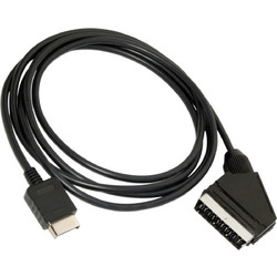 Καλώδιο Σύνδεσης με Tηλεόραση τύπου RGB Scart - Real RGB Scart TV Connection Cable για Sony Playstation 1 PSX PS One & PlayStation 2 & 3 Console Black (Κωδ.1-GAME225 )