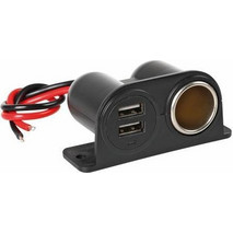 Πριζα Αναπτηρα 15A Με Διπλο USB Φορτισης Βαση Και Ενδειξη Led 12/24V