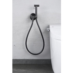 Εντοιχιζόμενο Σύστημα Μπιντέ Imex Line PVD Black Gun Metal Αναμεικτικό & Ντουζάκι Υγιεινής 1 Οπής (RDD038/BGM)
