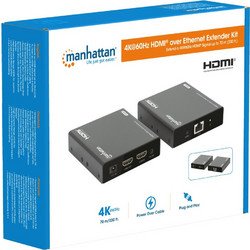 MANHATTAN IDATA EXT-E704K60 Κιτ επέκτασης HDMI μέσω Ethernet 4K60Hz