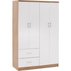 ΝΤΟΥΛΑΠΑ 4ΦΥΛΛΗ ME 2 ΣΥΡΤΑΡΙΑ BLAKELY HM339.06 SONAMA ΛΕΥΚΗ 120Χ42,5Χ180,5 εκ