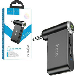 Bluetooth Receiver 3.5mm Jack με Ενσωματωμένο Μικρόφωνο για Αυτοκίνητο HOCO E58 Μαύρο