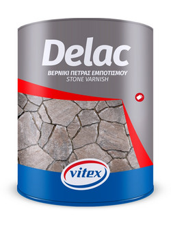 Vitex Delac Βερνίκι Εμποτισμού Πέτρας Διαλύτου Satin Διάφανο 2.5lt