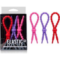 NMC Elastic Cock Rings Erection Σετ Ρυθμιζόμενα Ελαστικά Δαχτυλίδια Πέους & Όρχεων Σιλικόνης 3τμχ