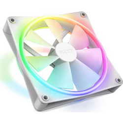 NZXT F140 RGB Core Case Fan 140mm RGB με Σύνδεση 4-Pin PWM 2τμχ White