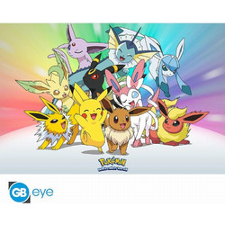 Pokemon - Pikachu with Eeveelutions Αυθεντική Αφίσα (92x61cm)