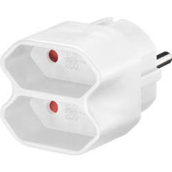 GOOBAY αντάπτορας ρεύματος 51000, 2x Euro, 230V 2.5A, λευκός