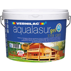 Vernilac Aqualasur Gel 602 Βερνίκι Εμποτισμού Ξύλου Νερού Satin Δρυς 2.5lt