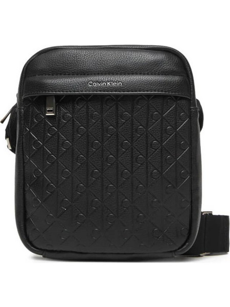 Calvin Klein Emblem Emboss Ανδρική Τσάντα Ώμου / Χιαστί Μαύρη LV04D3204G-UB1