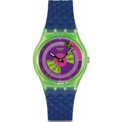 Swatch Neon Skychart Ανδρικό Ρολόι με Μπλε Καουτσούκ Λουράκι SO28G704