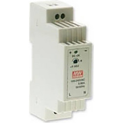 ΤΡΟΦΟΔΟΤΙΚΟ ΡΑΓΑΣ 12W/5VDC/2.4A DR-15-5 MEAN WELL (ΣΕΤ ΜΕ 2)