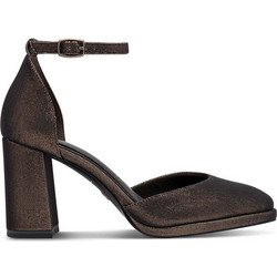 Tamaris Γόβες με Χοντρό Ψηλό Τακούνι Λουράκι & Φιάπα Μπρονζέ 1-22463-45-963