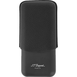 S.T. Dupont μαύρη δερμάτινη ματ Πουροθήκη για 3 πούρα 183340