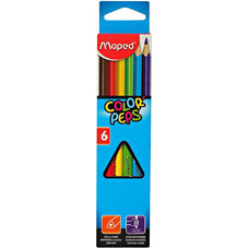 Maped Color'Peps Triangel Ξυλομπογιές Σετ 6τμχ