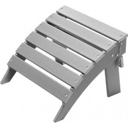 VEVOR Adirondack Ottoman 16,9L x 18,9W x 13H Inch (43,0x48,0x33,0 cm) HDPE Πτυσσόμενο Υποπόδιο Γκρι