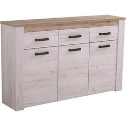 ΚΟΜΟΤΑ-ΜΠΟΥΦΕΣ Kent 160 3Κ3F GREY OAK/WHITE OAK 160x37x98εκ knt 11008627